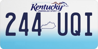 KY license plate 244UQI