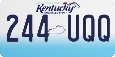 KY license plate 244UQQ