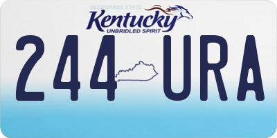 KY license plate 244URA