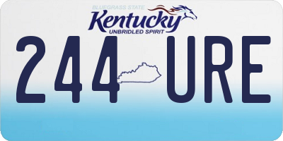 KY license plate 244URE