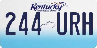 KY license plate 244URH