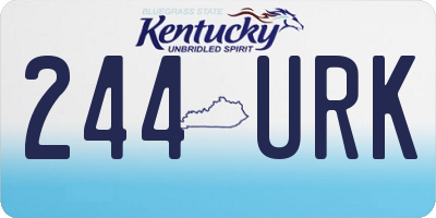 KY license plate 244URK
