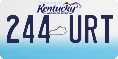 KY license plate 244URT