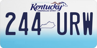 KY license plate 244URW