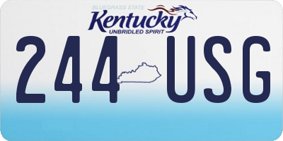 KY license plate 244USG
