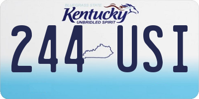 KY license plate 244USI