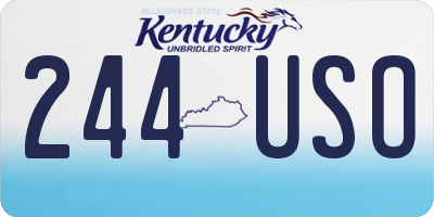 KY license plate 244USO