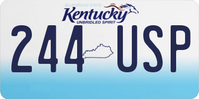KY license plate 244USP