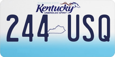 KY license plate 244USQ
