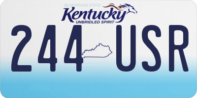 KY license plate 244USR