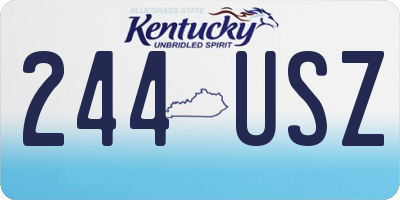 KY license plate 244USZ