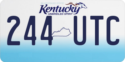 KY license plate 244UTC