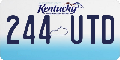 KY license plate 244UTD