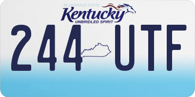 KY license plate 244UTF