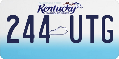 KY license plate 244UTG