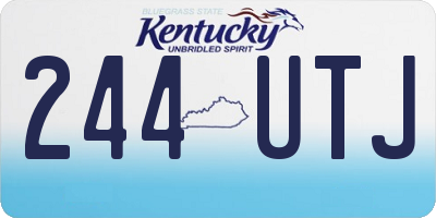 KY license plate 244UTJ