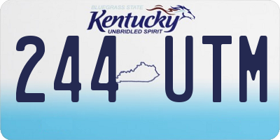KY license plate 244UTM