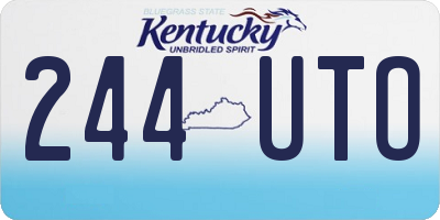 KY license plate 244UTO