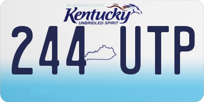 KY license plate 244UTP