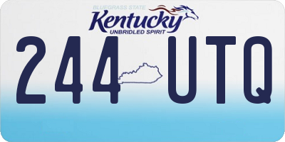 KY license plate 244UTQ