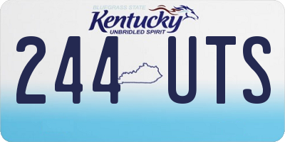 KY license plate 244UTS