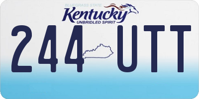 KY license plate 244UTT
