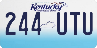 KY license plate 244UTU