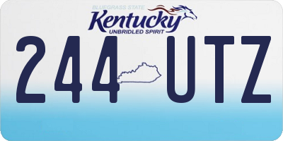 KY license plate 244UTZ