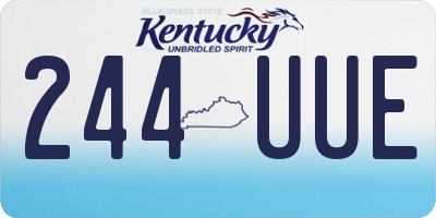 KY license plate 244UUE