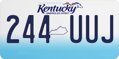 KY license plate 244UUJ