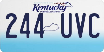 KY license plate 244UVC