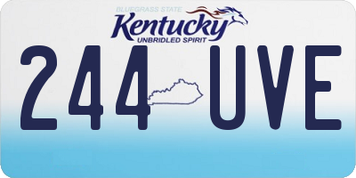 KY license plate 244UVE