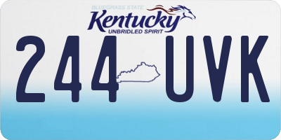 KY license plate 244UVK