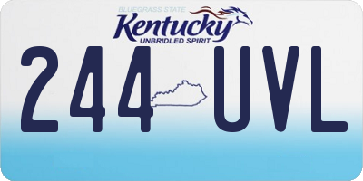 KY license plate 244UVL