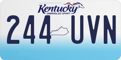 KY license plate 244UVN