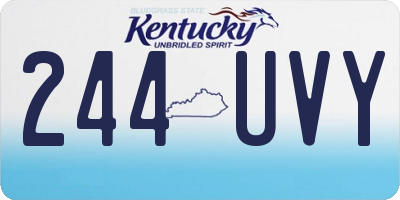 KY license plate 244UVY