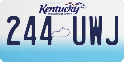 KY license plate 244UWJ