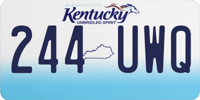 KY license plate 244UWQ
