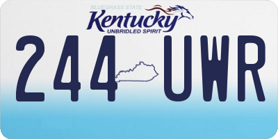 KY license plate 244UWR