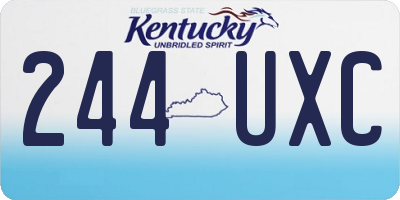 KY license plate 244UXC