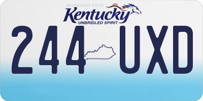 KY license plate 244UXD