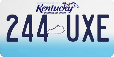 KY license plate 244UXE