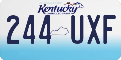 KY license plate 244UXF