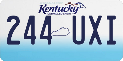 KY license plate 244UXI
