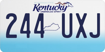 KY license plate 244UXJ