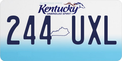 KY license plate 244UXL