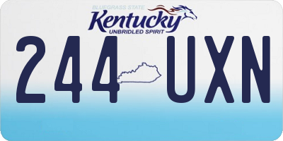 KY license plate 244UXN