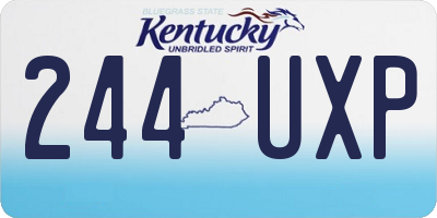 KY license plate 244UXP