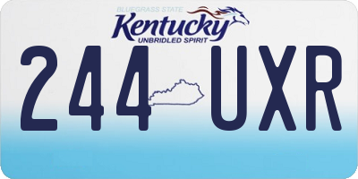 KY license plate 244UXR