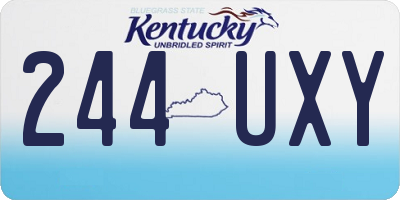 KY license plate 244UXY